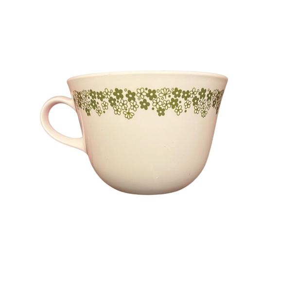 Corelle Spring Blossom green crazy‎ daisy tea coffee cup vintage - Picture 1 of 4